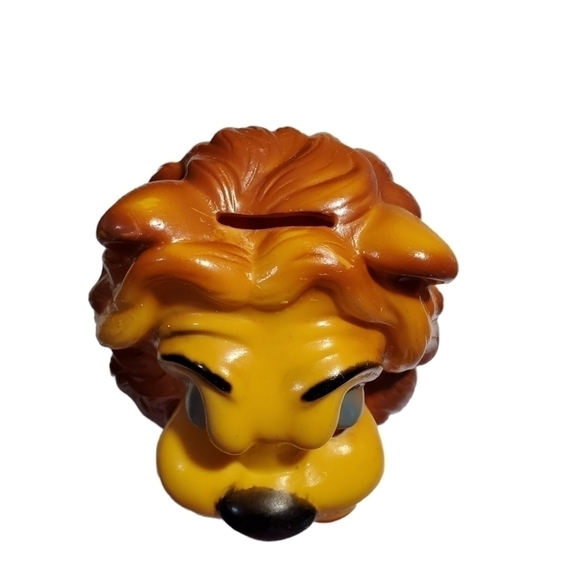 Vtg Money Lover Bank Hungry Lion 1971 N.Y. Vinyl Prod. Comp coin change piggy - Picture 9 of 15